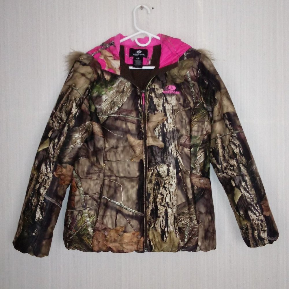 LADIES MOSSY OAK CAMO COAT size MEDIUM 38-40 Pink